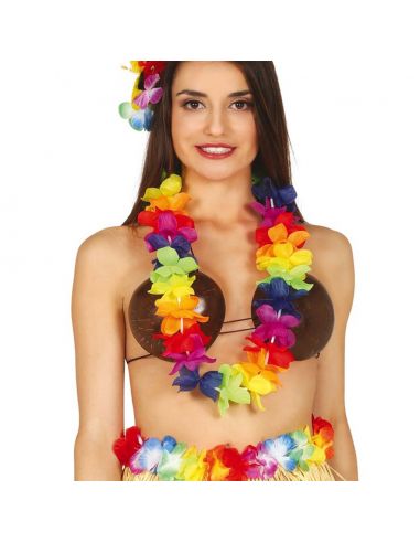 Collar Flores Multicolor Tienda de disfraces online - Mercadisfraces