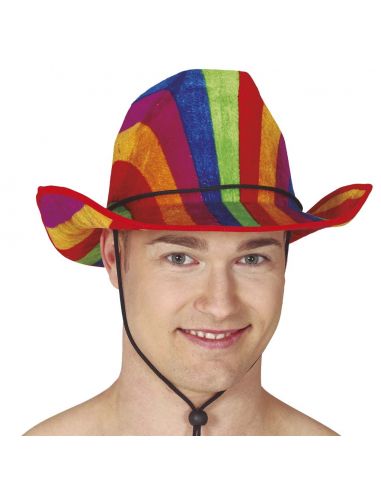 Sombrero Vaquero Multicolor Tienda de disfraces online - Mercadisfraces