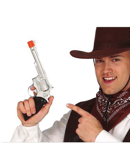 Revólver de Vaquero plata Tienda de disfraces online - Mercadisfraces