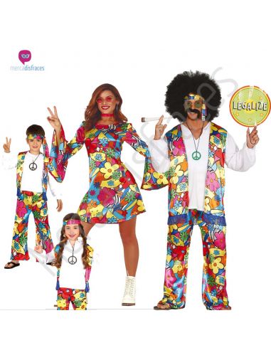 Grupo disfraces Hippies Flower Tienda de disfraces online - Mercadisfraces