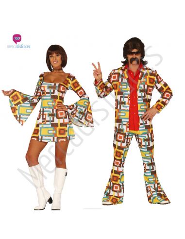 Pareja disfraces Años 70 Retro Tienda de disfraces online - Mercadisfraces
