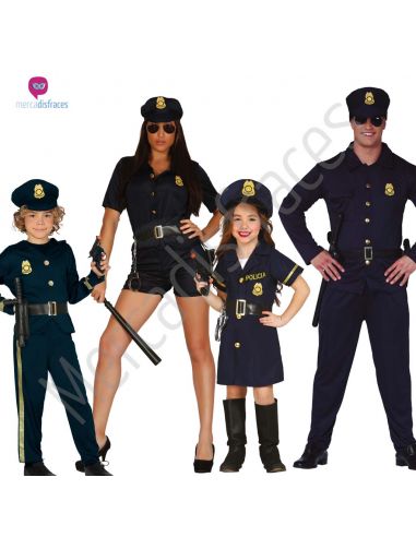 Grupo de disfraces de Policía Tienda de disfraces online - Mercadisfraces