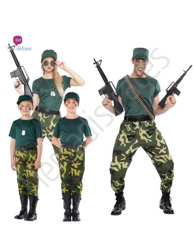 Grupo disfraces Paramilitar Tienda de disfraces online - Mercadisfraces