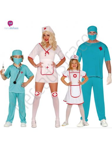 Grupo de disfraces de Cirujanos y Enfermeras Tienda de disfraces online - Mercadisfraces