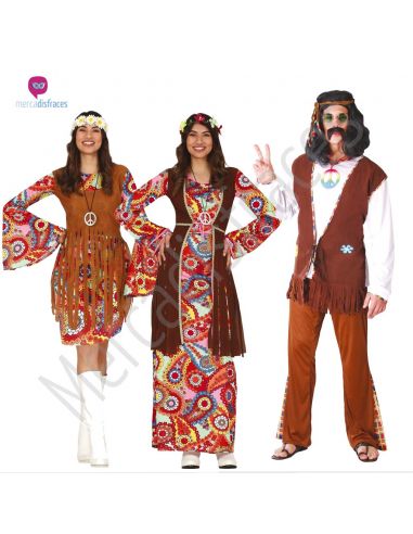 Pareja disfraces Hippies | Tienda de Disfraces Online | Envios 24 H.
