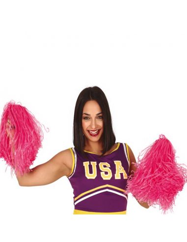 Pom Pom Animadora fucsia Tienda de disfraces online - Mercadisfraces