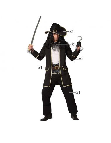 Disfraz de Pirata Oscuro para hombre Tienda de disfraces online - Mercadisfraces