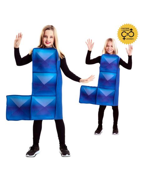 Disfraz de Tetris Azul oscuro infantil Tienda de disfraces online - Mercadisfraces