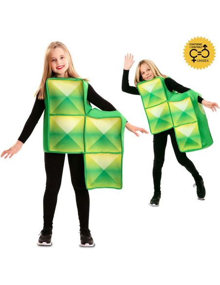 Disfraz de Tetris Verde infantil Tienda de disfraces online - Mercadisfraces