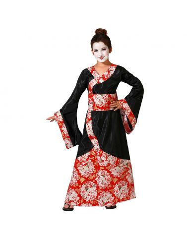 Disfraz Geisha Kimono Negro Infantil Tienda de disfraces online - Mercadisfraces