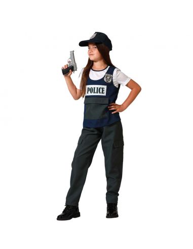 Disfraz Policía Chaleco azul infantil Tienda de disfraces online - Mercadisfraces