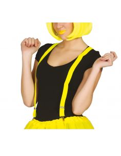Tirantes color Amarillo Neón Tienda de disfraces online - Mercadisfraces