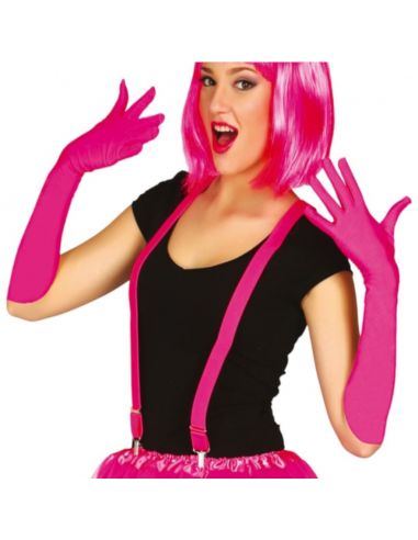 Tirantes color Rosa Neón Tienda de disfraces online - Mercadisfraces