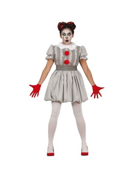 Disfraz Payasa Asesina Grey Clown Adulta Tienda de disfraces online - Mercadisfraces Disfraz Payasa Asesina Grey Clown Adulta Tienda de disfraces online - Mercadisfraces