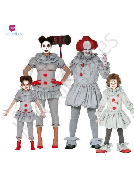 Disfraces para Grupos de Payasos Asesinos Gris Tienda de disfraces online - Mercadisfraces Disfraces para Grupos de Payasos Asesinos Gris Tienda de disfraces online - Mercadisfraces