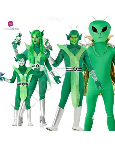 DISFRAZ ALIEN VERDE MUJER ADULTA -PARTYTUYYO DISFRACES