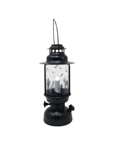Farol negro con luz Tienda de disfraces online - Mercadisfraces