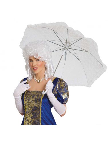 Sombrilla de Encaje Blanca Tienda de disfraces online - Mercadisfraces