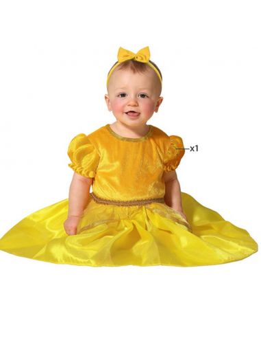 Disfraz de Princesa Dorado Bebé Tienda de disfraces online - Mercadisfraces