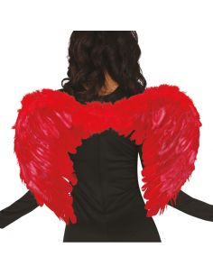 Alas Rojas de Plumas 50 cm. Tienda de disfraces online - Mercadisfraces