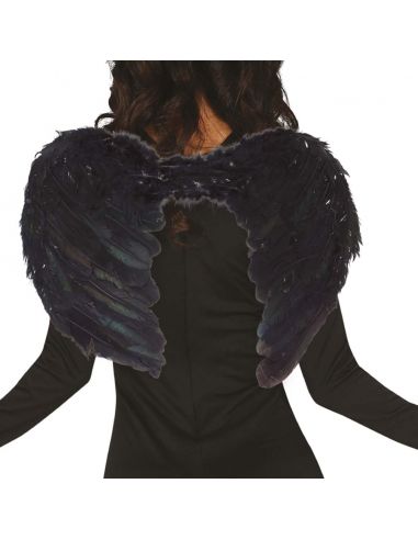 Alas Negras de Plumas 50 cm. Tienda de disfraces online - Mercadisfraces