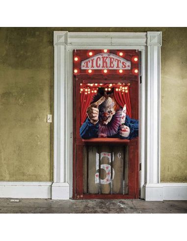 Decoración Puerta Horror Circus 80x180 cm. Tienda de disfraces online - Mercadisfraces