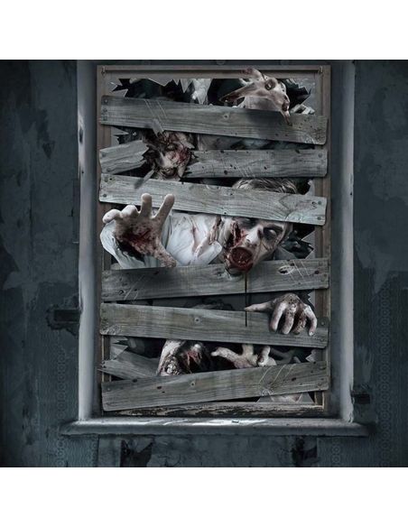 Decoración Ventana Zombies 80x120 cm. Tienda de disfraces online - Mercadisfraces Decoración Ventana Zombies 80x120 cm. Tienda de disfraces online - Mercadisfraces
