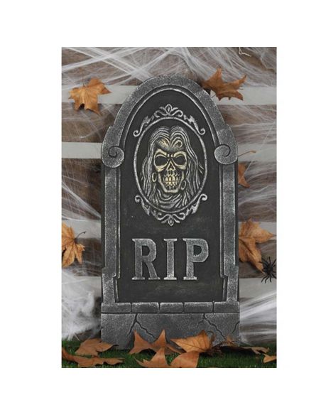 Lápida Rip con Calavera de 36x55 cm. Tienda de disfraces online - Mercadisfraces Lápida Rip con Calavera de 36x55 cm. Tienda de disfraces online - Mercadisfraces