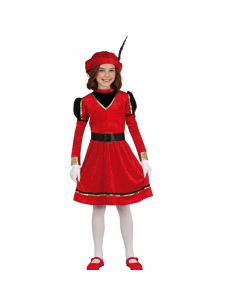 Disfraz Paje infantil rojo niña Tienda de disfraces online - Mercadisfraces