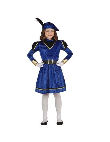 Disfraz Paje infantil azul niña Tienda de disfraces online - Mercadisfraces