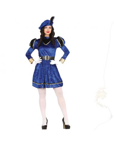 Disfraz Paje en azul para mujer Tienda de disfraces online - Mercadisfraces