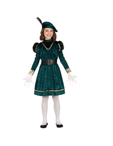 Disfraz Paje infantil verde niña Tienda de disfraces online - Mercadisfraces