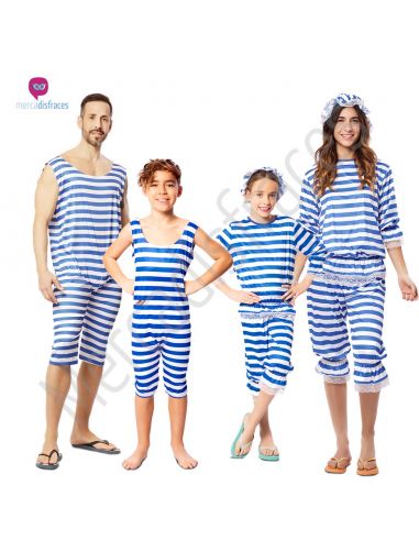 Disfraces para grupos Bañistas azul Tienda de disfraces online - Mercadisfraces