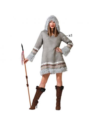 Disfraz de Esquimal Gris mujer Tienda de disfraces online - Mercadisfraces