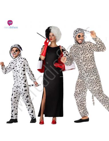 Disfraces para grupos de Cruela y Dalmatas baratos Tienda de disfraces online - Mercadisfraces