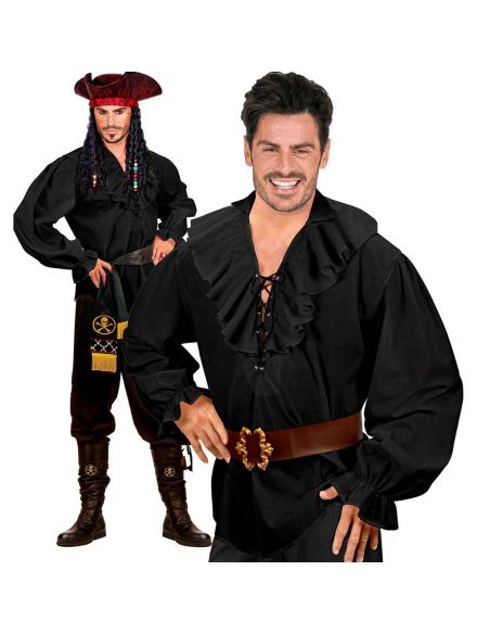 Camisa Pirata en Negro Tienda de disfraces online - Mercadisfraces Camisa Pirata en Negro Tienda de disfraces online - Mercadisfraces