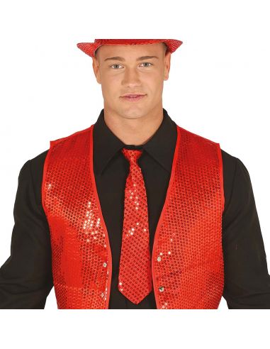 Corbata roja lentejuelas Tienda de disfraces online - Mercadisfraces