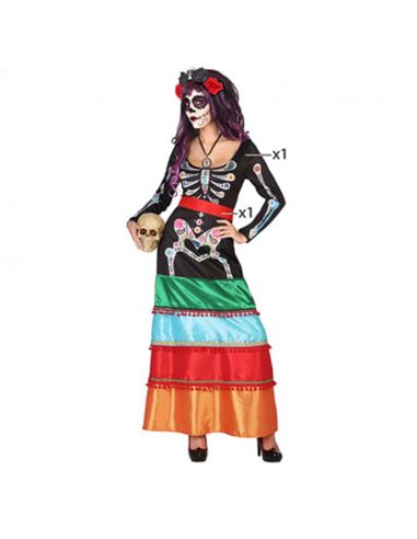 Disfraz Esqueleto Mejicano Mujer Tienda de disfraces online - Mercadisfraces