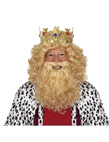 Peluca y Barba con Bigote Rey Gaspar Rubio Tienda de disfraces online - Mercadisfraces Peluca y Barba con Bigote Rey Gaspar Rubio Tienda de disfraces online - Mercadisfraces