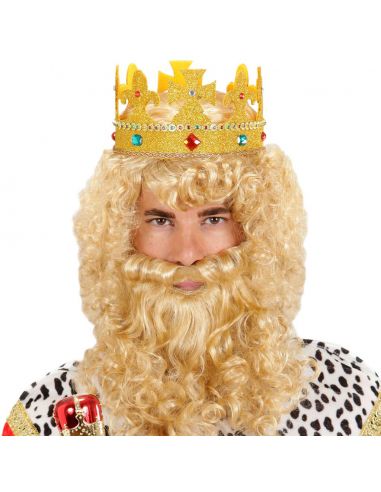 Peluca Barba y Bigote Rey Gaspar Rubio Tienda de disfraces online - Mercadisfraces
