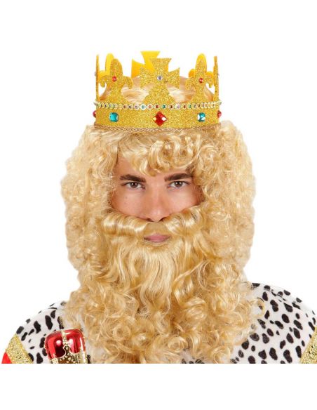 Peluca Barba y Bigote Rey Gaspar Rubio Tienda de disfraces online - Mercadisfraces