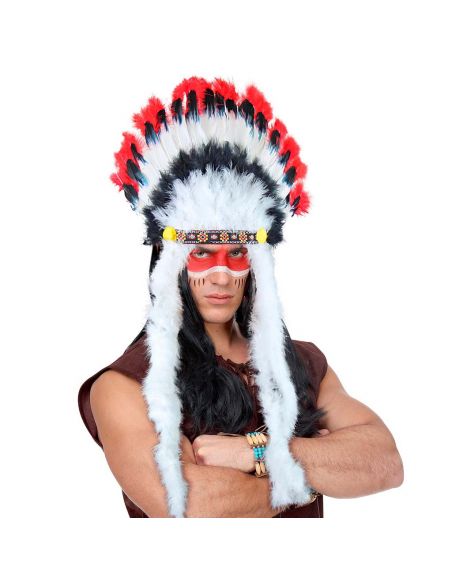 Penacho Indio Gran Jefe Blanco Tienda de disfraces online - Mercadisfraces Penacho Indio Gran Jefe Blanco Tienda de disfraces online - Mercadisfraces
