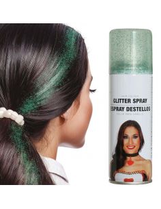 Spray Glitter Destellos Color Verde Tienda de disfraces online - Mercadisfraces