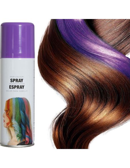 Spray pintura Pelo Color Lila Tienda de disfraces online - Mercadisfraces
