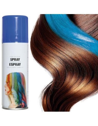 Spray pintura Pelo Color Azul Tienda de disfraces online - Mercadisfraces