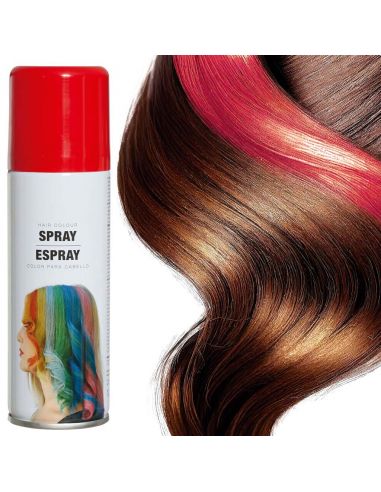 Spray pintura Pelo Color Rojo Tienda de disfraces online - Mercadisfraces