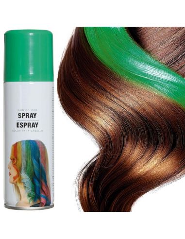 Spray pintura Pelo Color Verde Tienda de disfraces online - Mercadisfraces