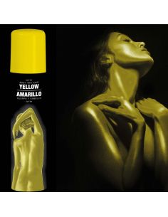 Spray Maquillaje Brillo Color Amarillo Tienda de disfraces online - Mercadisfraces