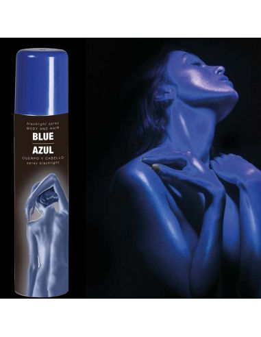 Spray Maquillaje Brillo Color Azul Tienda de disfraces online - Mercadisfraces