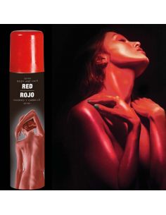 Spray Maquillaje Brillo Color Rojo Tienda de disfraces online - Mercadisfraces